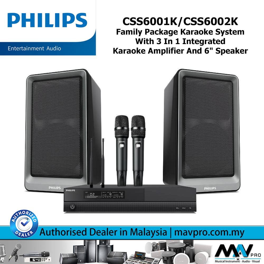 PHILIPS CSS6001K/CSS6002K Family Package Karaoke System With 200W 3 In